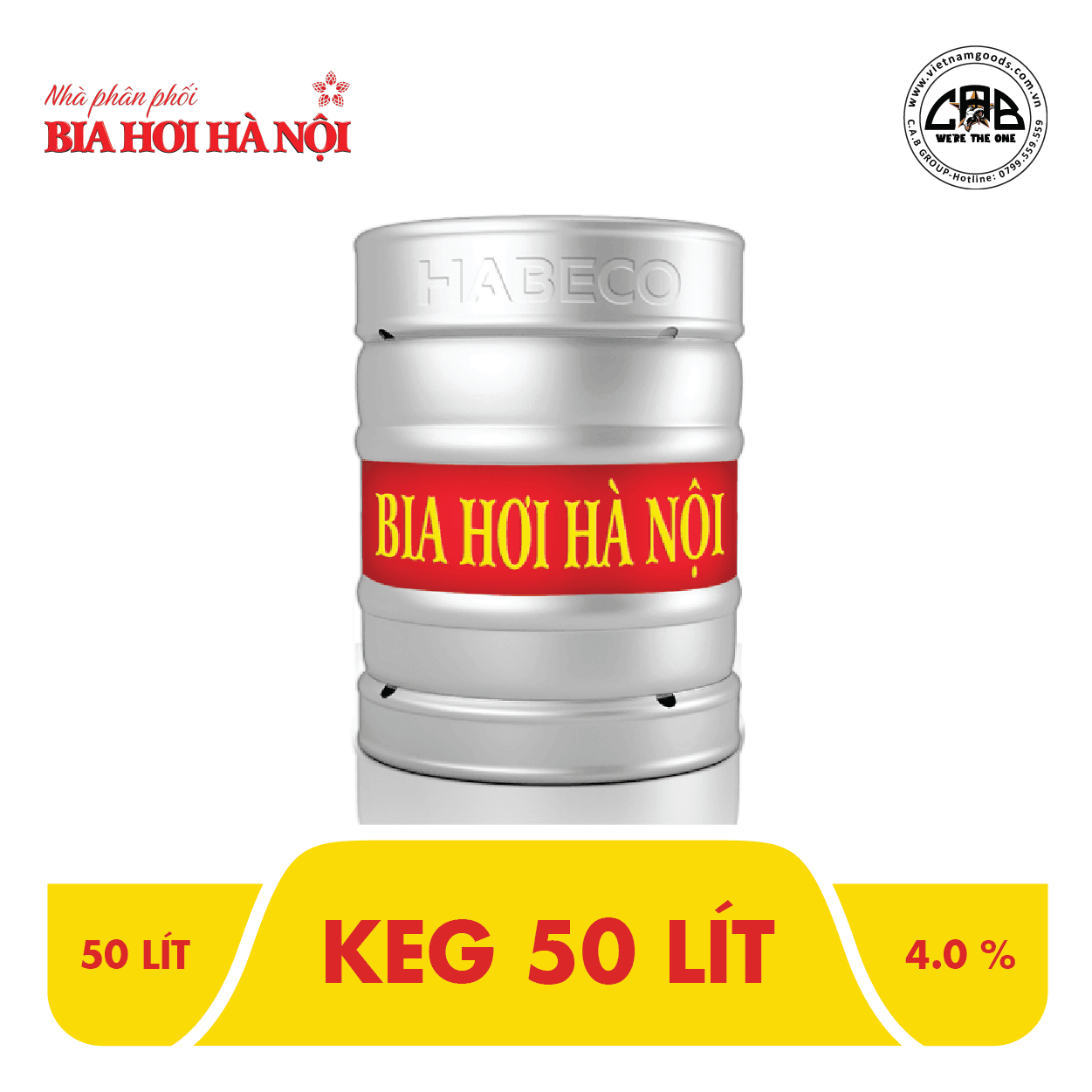 BIA HƠI HÀ NỘI KEG 50L