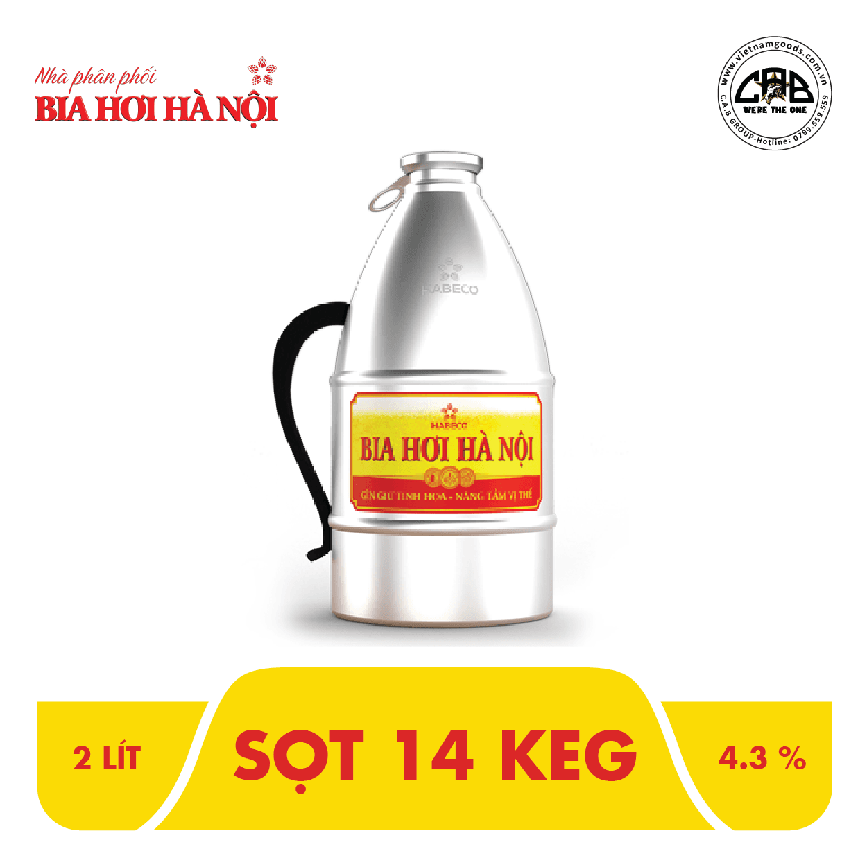 BIA HƠI HÀ NỘI KEG 2L