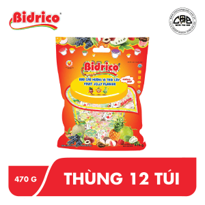 Rau câu hương vị trái cây Bidrico thùng 470g xuân